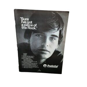 1970 Prudential Life Insurance Piece of the Rock Vintage Magazine Print Ad